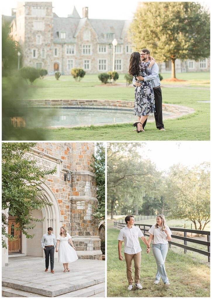engagement photos captured at Berry College in Rome, Georgia