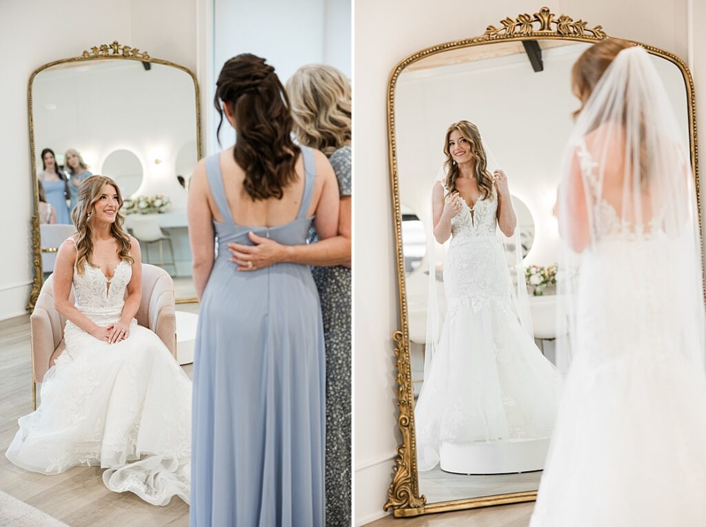 Bride getting ready at Oakley on the Lake wedding venue in Georgia