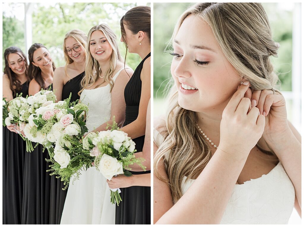 wedding party photos at camelot manor